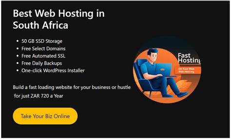Web Hosting South Africa + free Domain Names & Free SSL.